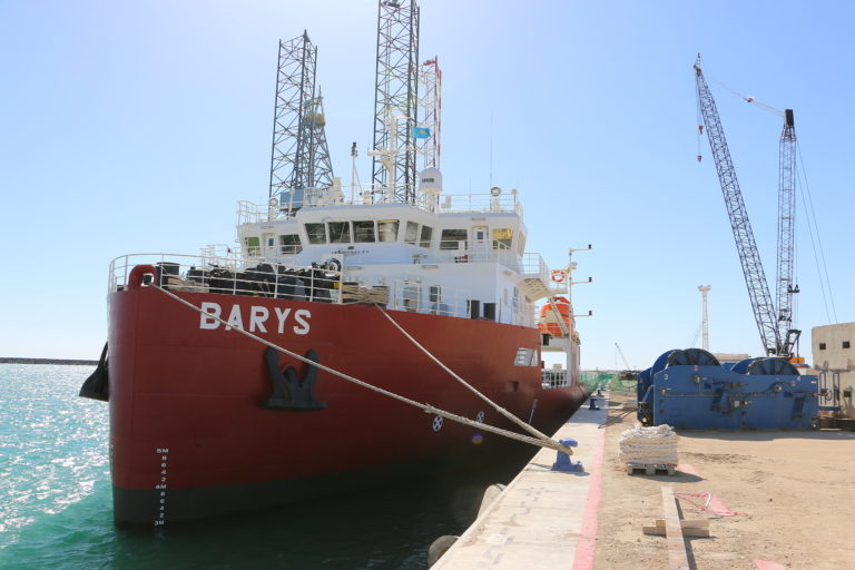 The first multifunctional vessel "Barys" was moored in Kuryk.