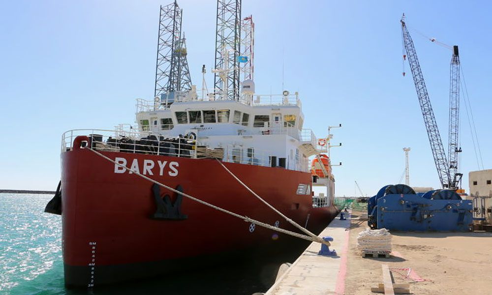 The first multifunctional vessel "Barys" was moored in Kuryk