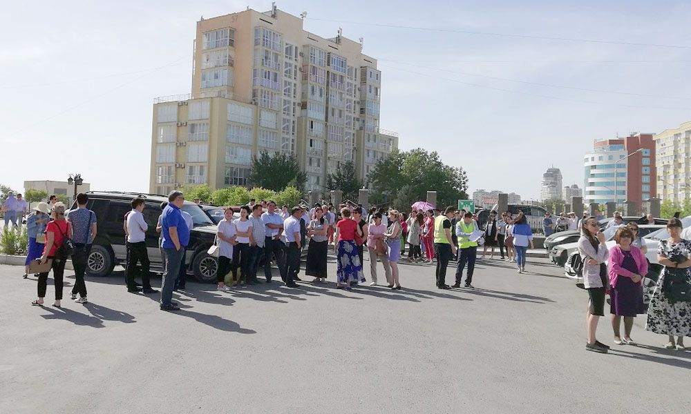 The training alarm "Fire in the building of LLP" NMSK "Kazmortransflot"