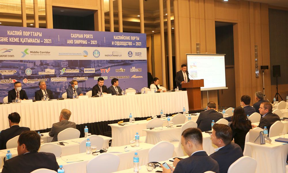 NMSC "Kazmortransflot" takes part in the Second International Exhibition and Conference "Caspian Ports and Shipping - 2021